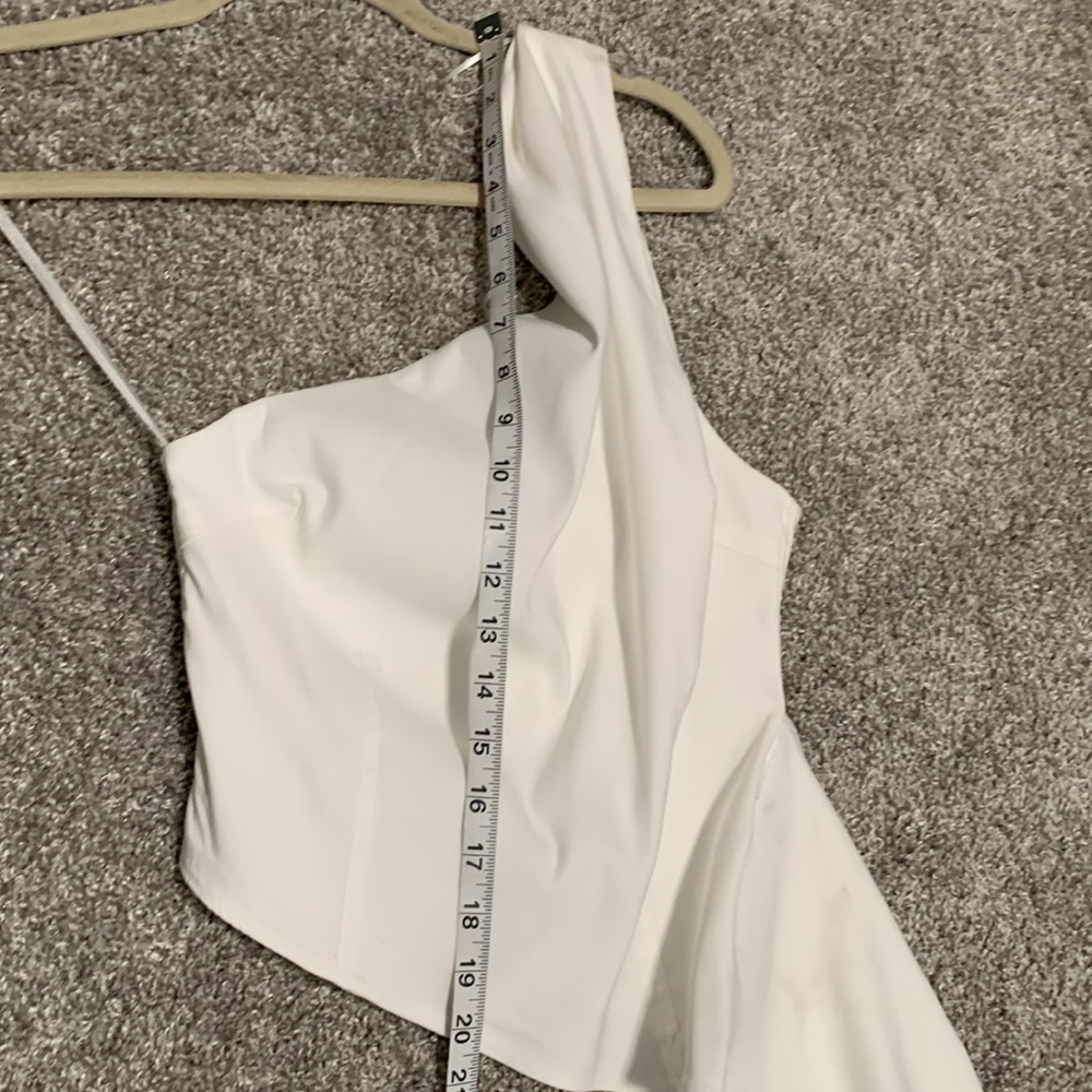 Zara One Shoulder Asymmetrical Tank Top - Picture 7 of 10